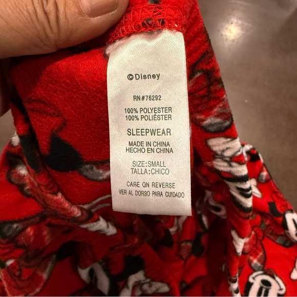 Disney Red Mickey and Minnie Mouse Pajama Bottoms - Picture 7 of 8